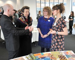 The Princess Royal Visits University of Huddersfield Fashion & Textiles Department