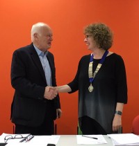 Nicola Redmore takes over from Stephen Sheard as President.